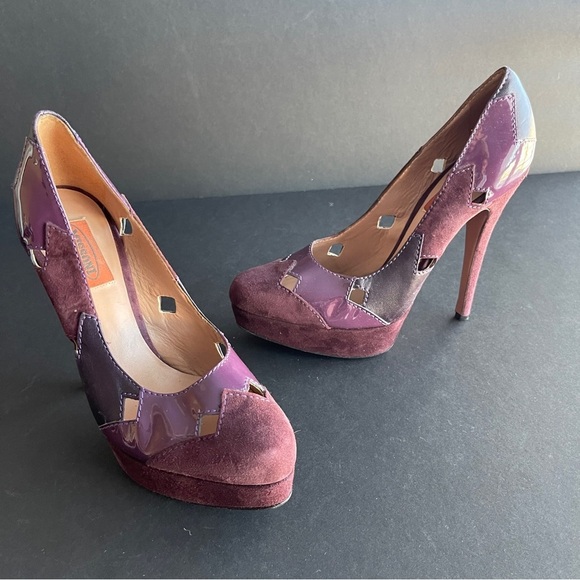 MISSONI | Purple Color Block Heels - Picture 1 of 15